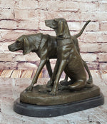 Service Dogs Hunting Hound Retriever Dog Hot Cast Bronze Sculpture Statue Decor