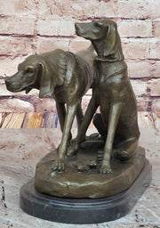 Service Dogs Hunting Hound Retriever Dog Hot Cast Bronze Sculpture Statue Decor