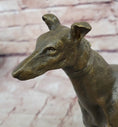 Load image into Gallery viewer, Greyhound Dog Bronze Metal Statue Sculpture Figure on Marble Base by Fremiet