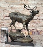 Milo “Stag by Lecourtier” Reproduction – Majestic Deer Bronze Sculpture