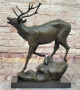 Load image into Gallery viewer, Milo “Stag by Lecourtier” Reproduction – Majestic Deer Bronze Sculpture