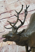Load image into Gallery viewer, Milo “Stag by Lecourtier” Reproduction – Majestic Deer Bronze Sculpture