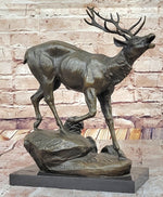 Milo “Stag by Lecourtier” Reproduction – Majestic Deer Bronze Sculpture