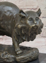 Persian Cat by Charles Emile Jonchery Bronze Sculpture Figurine Collectible 7