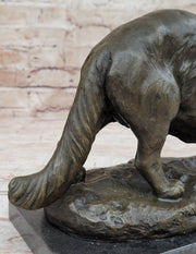 Persian Cat by Charles Emile Jonchery Bronze Sculpture Figurine Collectible 7