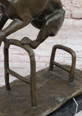 Load image into Gallery viewer, Dog Jumping Hurdle Bronze Sculpture Show Competition Trophy Original Art