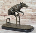 Load image into Gallery viewer, Dog Jumping Hurdle Bronze Sculpture Show Competition Trophy Original Art