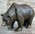 Load image into Gallery viewer, Bronze Sculpture Black Grizzly Bear Mother Cubs Animal Figurine Hand Made Statue
