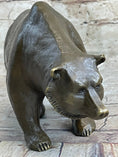 Load image into Gallery viewer, Bronze Sculpture Black Grizzly Bear Mother Cubs Animal Figurine Hand Made Statue