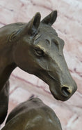 Load image into Gallery viewer, Necking Horses Equestrian Horse Lover Bronze Sculpture Statue Art Figure Marble Base