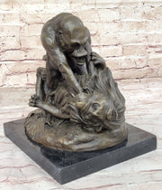 Bronze Sculpture Statue of a Gorilla vs. Lion by Clovis Edmon Masson