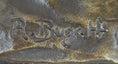 Load image into Gallery viewer, Deer Buck Elk and Doe Fawn Caribou Reindeer Bronze Statue Sculpture Marble Base 11" x 13"