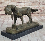 Hot Cast Bronze Golden Retriever Hunting Dog w/ Quail Statue Sculpture Art Decor