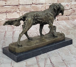 Hot Cast Bronze Golden Retriever Hunting Dog w/ Quail Statue Sculpture Art Decor