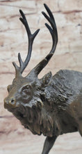 Load image into Gallery viewer, Signed Milo Male Deer Stag Buck Wildlife Bronze Sculpture Statue Figurine Art