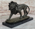 Load image into Gallery viewer, Young Male Lion Hot Cast Bronze Sculpture Wildlife Art Figure by Milo