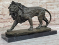 Load image into Gallery viewer, Young Male Lion Hot Cast Bronze Sculpture Wildlife Art Figure by Milo