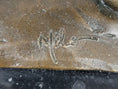 Load image into Gallery viewer, Walking Lion Bronze Sculpture Statue Figure on Marble Base Signed Milo