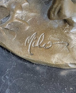 HORSES HARMONY STALLION BRONZE SCULPTURE STATUE HOT CAST MARBLE BASE FIGURINE SA