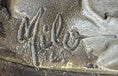 Load image into Gallery viewer, Elephant Standing on Hind Legs Bronze Figure Statue Sculpture Signed Art on Marble Base