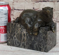 Load image into Gallery viewer, Art Deco Hot Cast Polar Bear Bookend Bookends Bronze Sculpture Statue Figurine