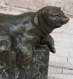 Art Deco Hot Cast Polar Bear Bookend Bookends Bronze Sculpture Statue Figurine