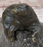 Art Deco Hot Cast Polar Bear Bookend Bookends Bronze Sculpture Statue Figurine