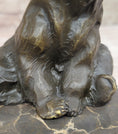 Load image into Gallery viewer, Art Deco Stylish Polar Bear Bronze Sculpture Marble Base Figurine Figure Hotcast
