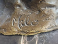 Load image into Gallery viewer, Rhinoceros Rhino Bronze Metal Sculpture Statue Bookend Figure Marble Base