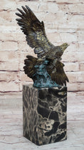 Load image into Gallery viewer, Art Deco Multi Color Patina American Bald Eagle Classic Bronze Statue Artwork