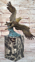 Load image into Gallery viewer, Art Deco Multi Color Patina American Bald Eagle Classic Bronze Statue Artwork