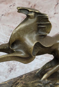 Load image into Gallery viewer, Abstract Modern Contemporary Horse Figurine Bronze Sculpture on Marble Base