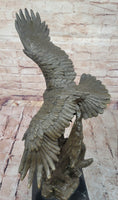 Load image into Gallery viewer, Two American Bald Eagles Fighting Bronze Sculpture Statue Decor Signed Original Art