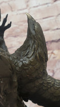 Load image into Gallery viewer, Two American Bald Eagles Fighting Bronze Sculpture Statue Decor Signed Original Art