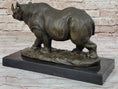 Load image into Gallery viewer, Rhinoceros Rhino Safari Wildlife Bronze Sculpture Statue Original Signed Art