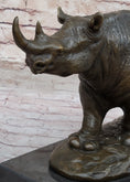 Load image into Gallery viewer, Rhinoceros Rhino Safari Wildlife Bronze Sculpture Statue Original Signed Art