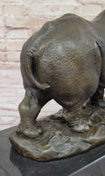 Load image into Gallery viewer, Rhinoceros Rhino Safari Wildlife Bronze Sculpture Statue Original Signed Art