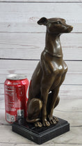 Load image into Gallery viewer, Greyhound Guardian Dog Bronze Metal Statue Sculpture Signed on Marble Base