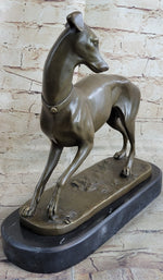 Handmade LARGE Bronze of a Whippet Greyhound Dog Classic Masterpiece Figurine