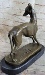 Handmade LARGE Bronze of a Whippet Greyhound Dog Classic Masterpiece Figurine