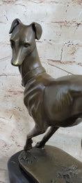 Load image into Gallery viewer, Handmade LARGE Bronze of a Whippet Greyhound Dog Classic Masterpiece Figurine