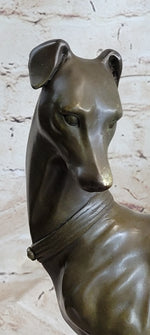 Handmade LARGE Bronze of a Whippet Greyhound Dog Classic Masterpiece Figurine