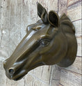 Load image into Gallery viewer, Signed Original Thomas Wall Mount Horse Head Bust Bronze Sculpture Art Deco Sale