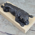 Load image into Gallery viewer, Art Deco English Bulldog Dog 100% Solid Bronze Sculpture Statue Home Decor