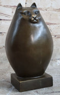 Load image into Gallery viewer, Fat Cat Abstract Bronze Modern Art Sculpture Statue Figure Fernando Botero