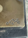 Load image into Gallery viewer, Standing Cat Business Card Holder Key Dish Bronze Sculpture Statue Figure Marble Base