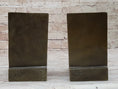 Load image into Gallery viewer, Playful Bronze Cat Bookends – Whimsical Feline Library Décor Signed Original Art