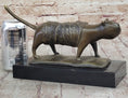 Load image into Gallery viewer, Fernando Botero Skinny Cat Bronze Abstract Modern Art Sculpture Statue Decor 7" x 11"