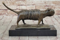 Load image into Gallery viewer, Fernando Botero Skinny Cat Bronze Abstract Modern Art Sculpture Statue Decor 7" x 11"