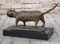 Load image into Gallery viewer, Fernando Botero Skinny Cat Bronze Abstract Modern Art Sculpture Statue Decor 7" x 11"